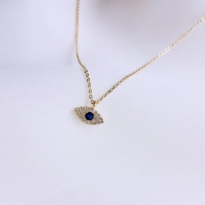 Little blue eye necklace