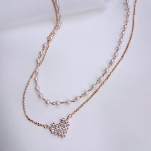 Pearls & Heart necklace