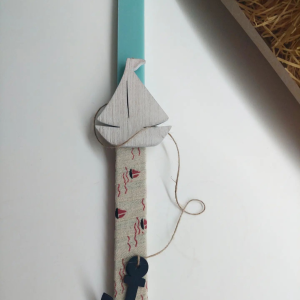 Αρωματική λαμπάδα καραβάκι με άγκυρα